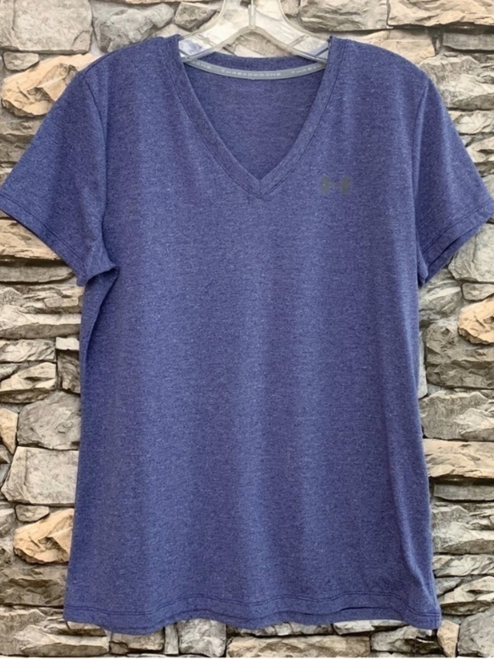 #10 Under Armour Threadborne Train Tech Twist Active Workout V-Neck T-Shirt